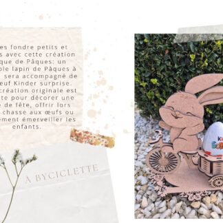 A Bycyclette Lapin Bois Oeuf Kinder (Enfants)