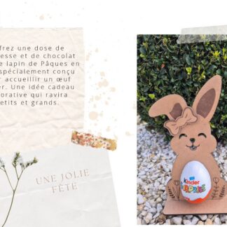 L Instant Creatif Lapin Bois Oeufs (Petits Grands)