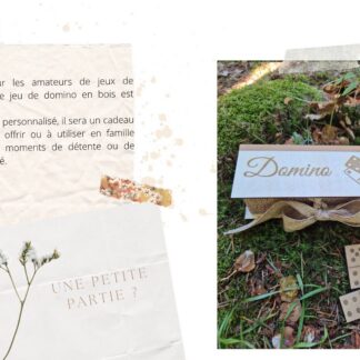 Une Petite Partie Jeu Domino Bois (Convivialite)